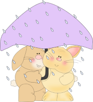 BUNNIES IN RAIN