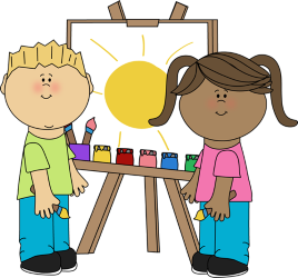 children painting