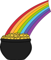 pot of gold and rainbow