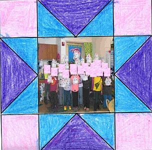 colored
                                    quilt square