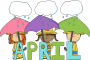 april children unbrellas