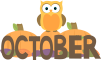 october pumpkins owl
